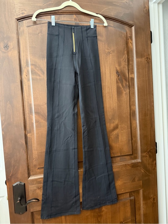 lululemon athletica Pants - lululemon size 2 Black Flared Leggings with Gold Zip